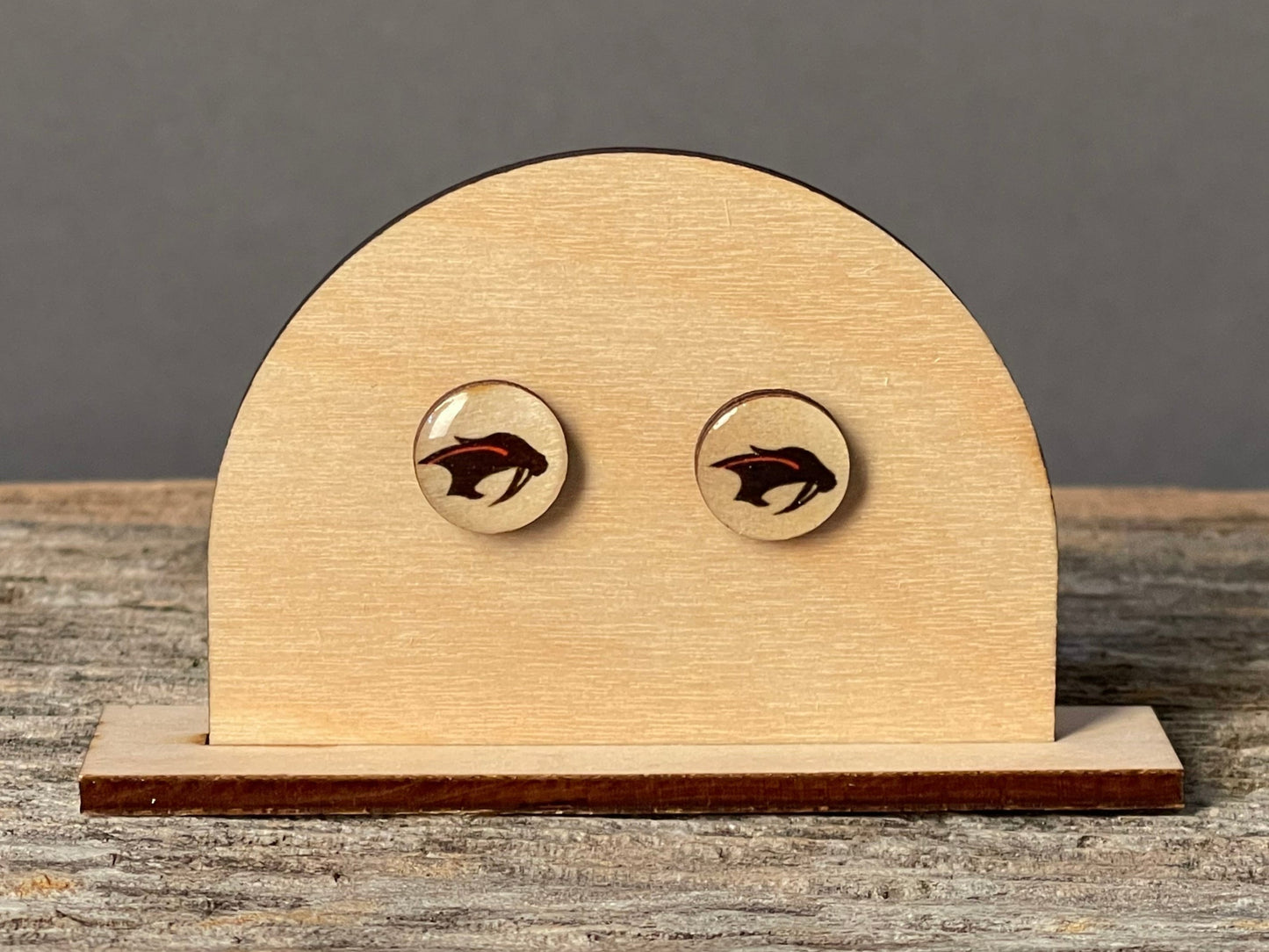 Shakopee Sabers stud earrings