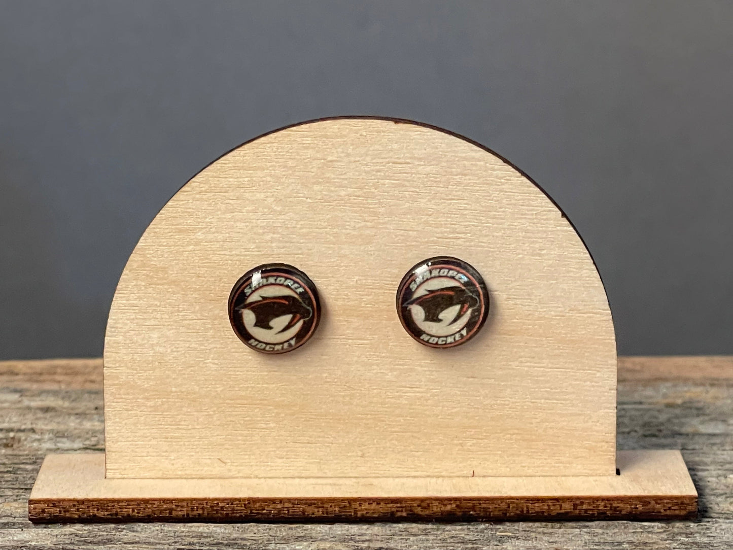 Shakopee Hockey stud earrings