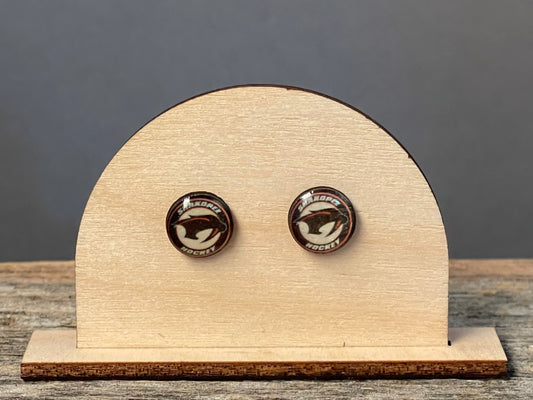 Shakopee Hockey stud earrings