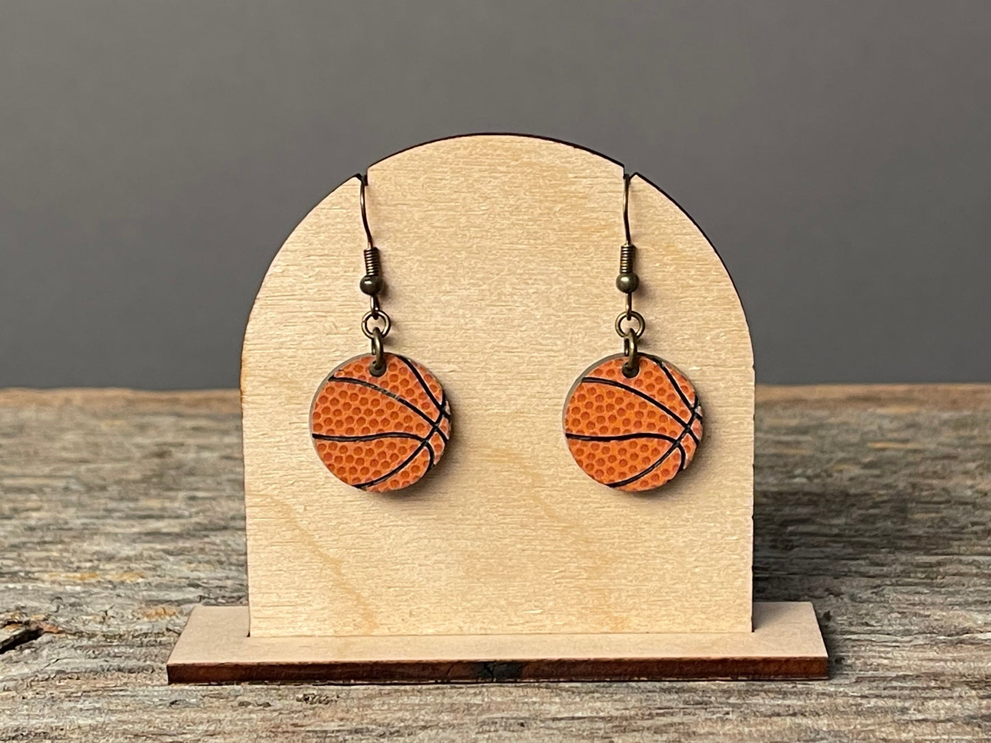 Basketball Texture dangle earrings