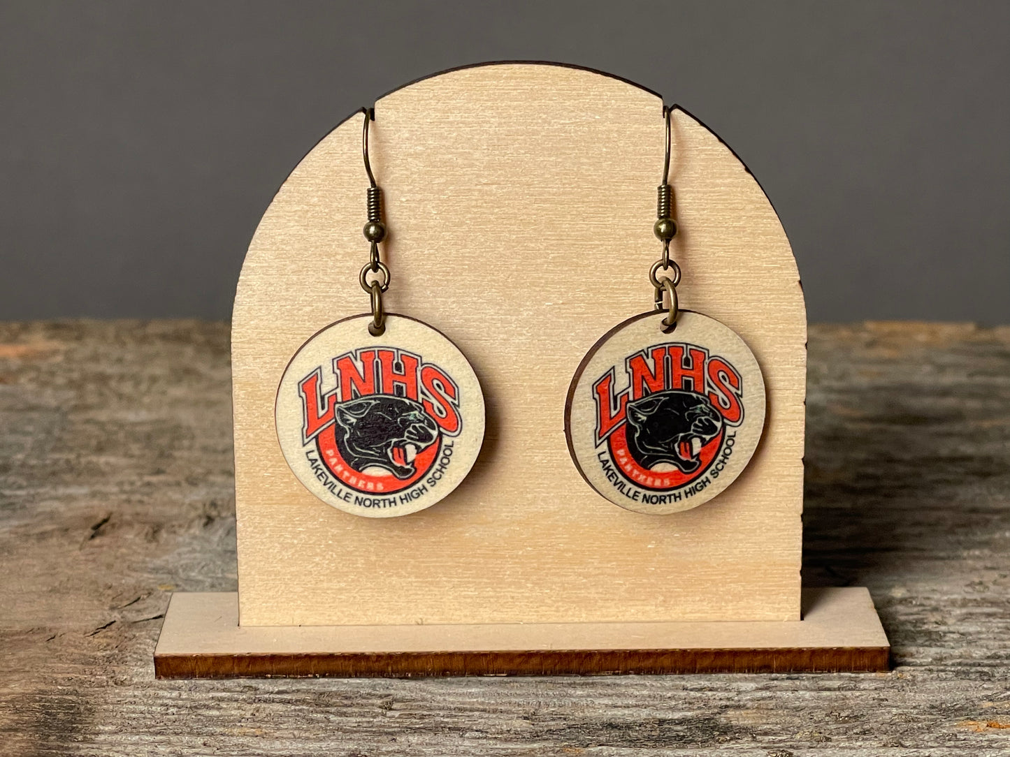 Lakeville North Circle dangle earrings