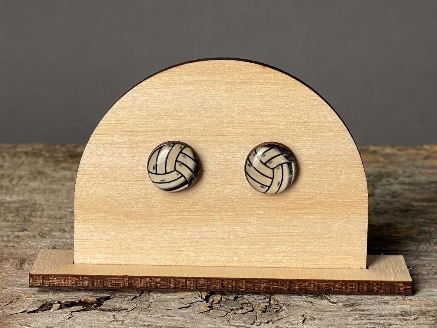 Volleyball stud earrings
