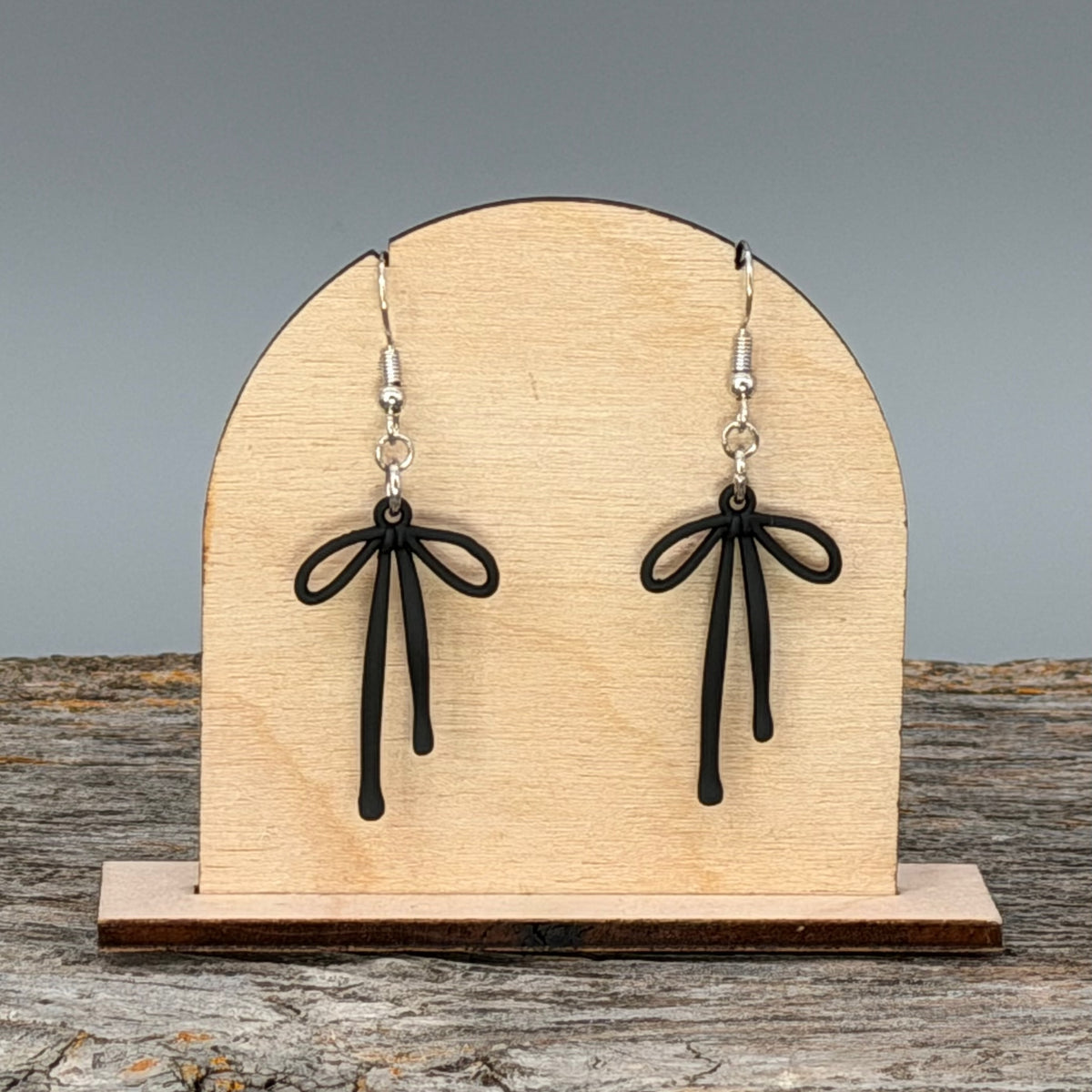 Draped Bow dangle earrings