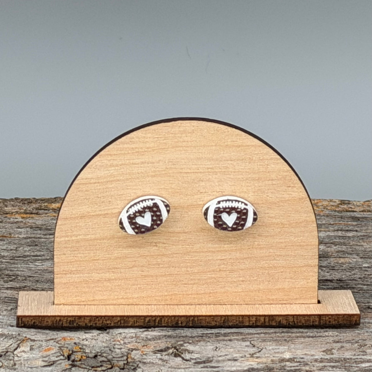Mini Football Stud Earrings