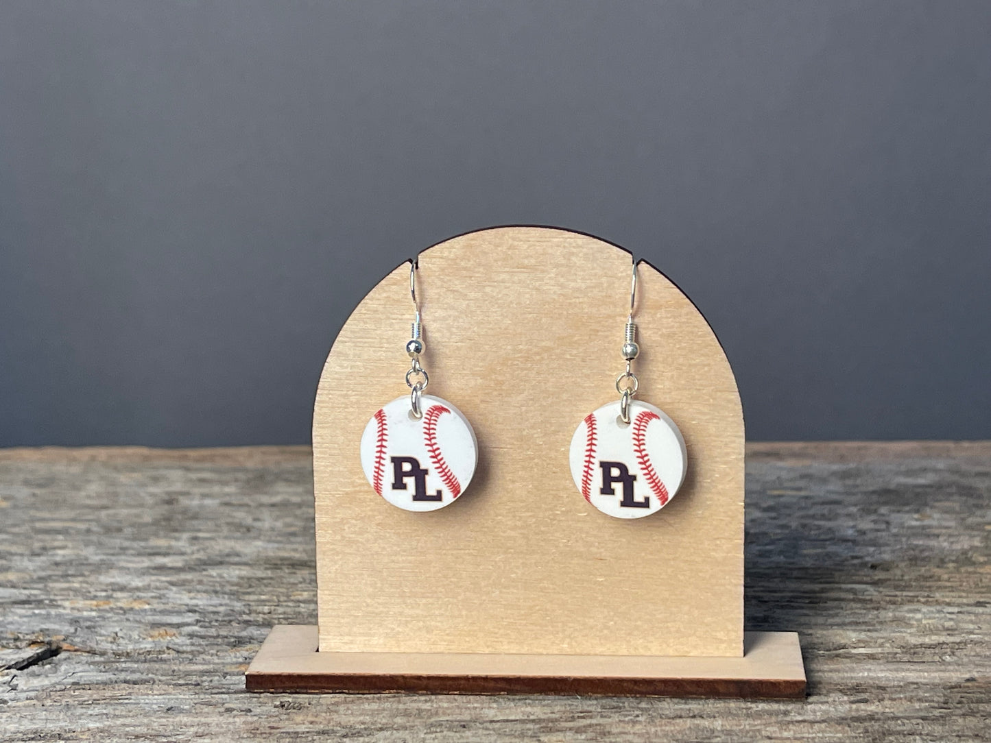 PL Baseball dangle earrings