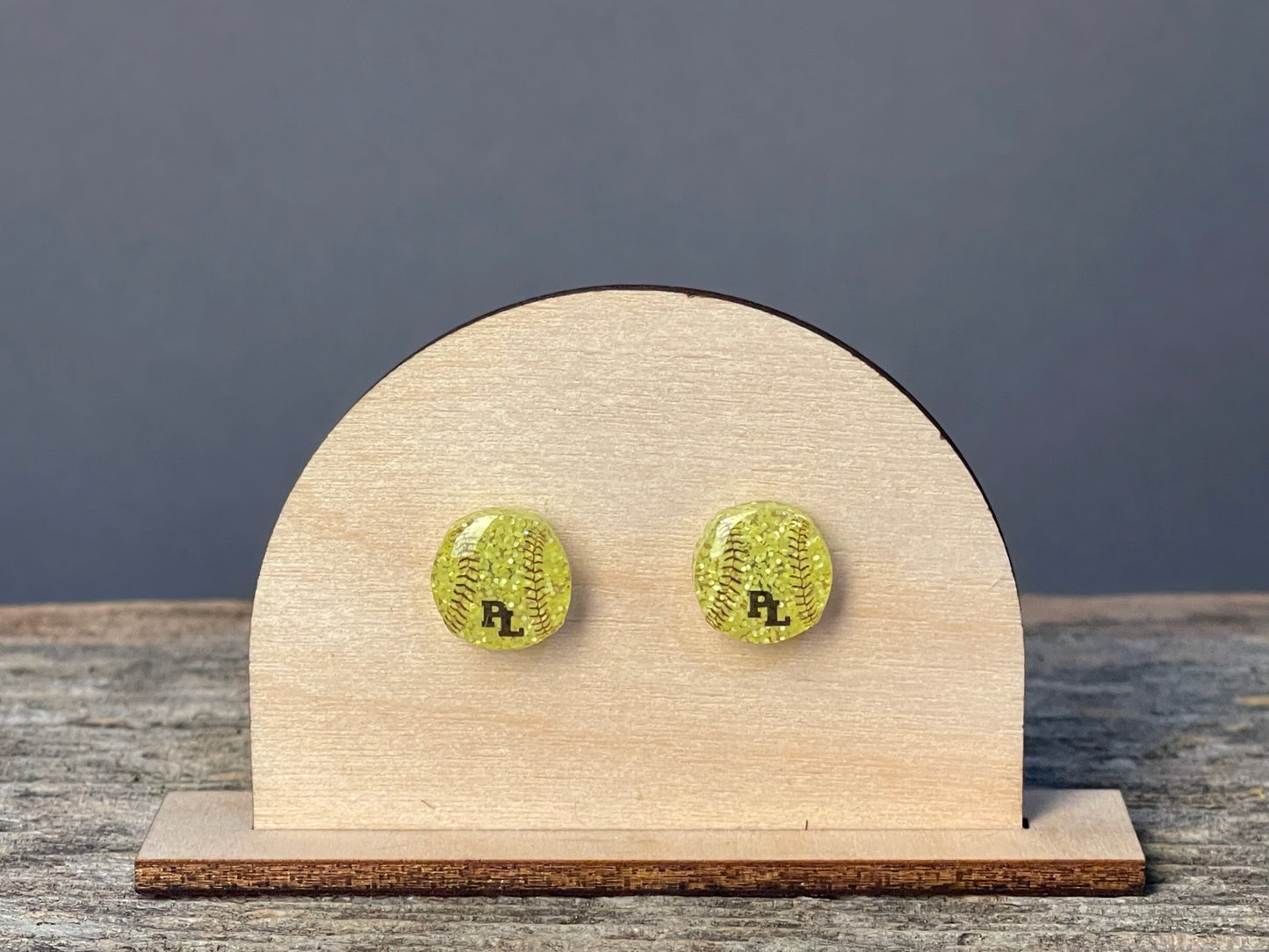 PL Softball stud earrings