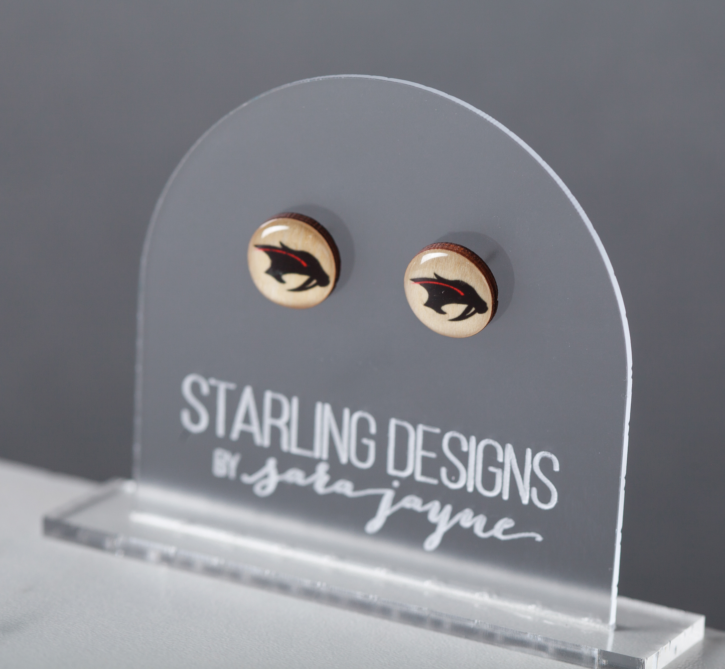 Shakopee Sabers stud earrings