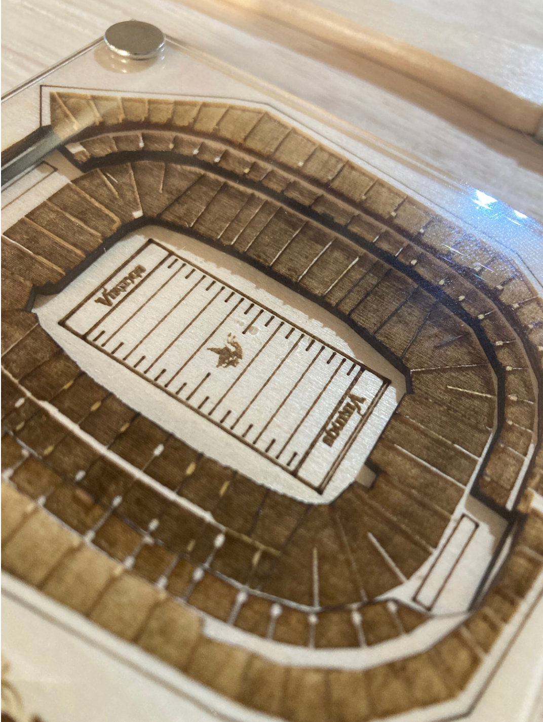 Custom Football Stadium Layered Coaster (Set of 2)