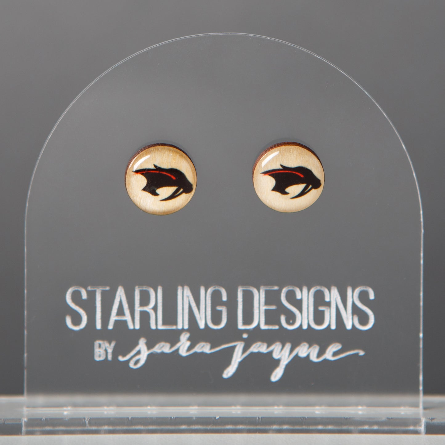 Shakopee Sabers stud earrings