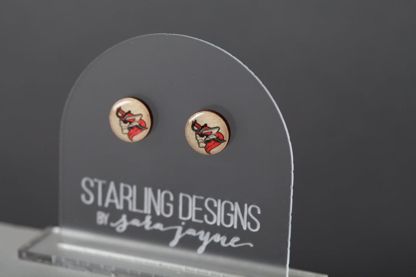 East Sac Raiders stud earrings