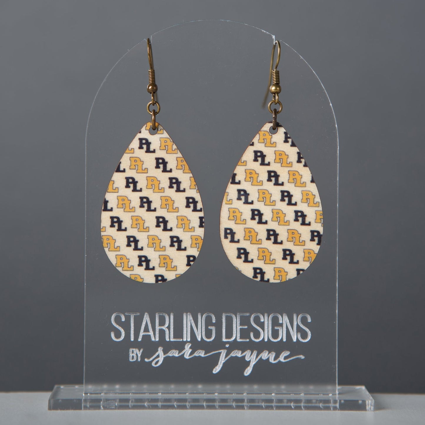Prior Lake PL Pattern dangle earrings