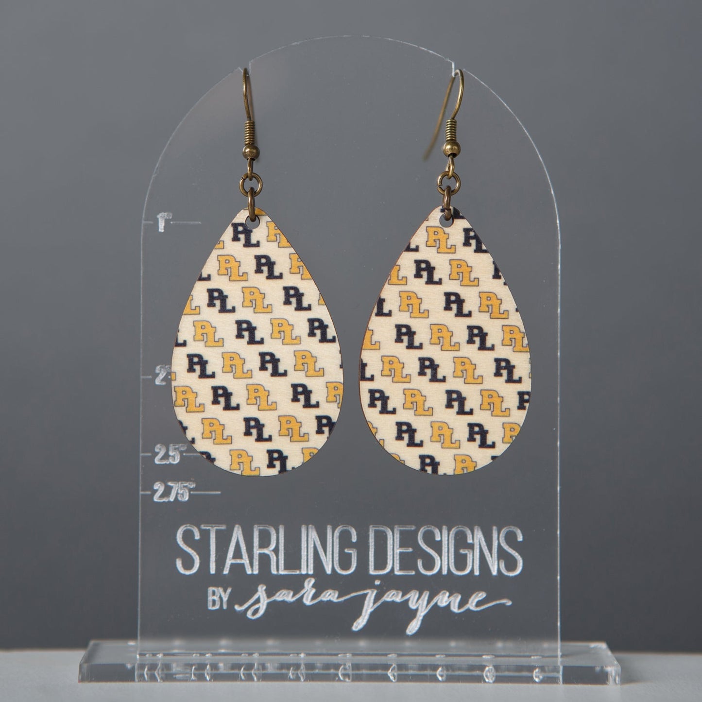 Prior Lake PL Pattern dangle earrings