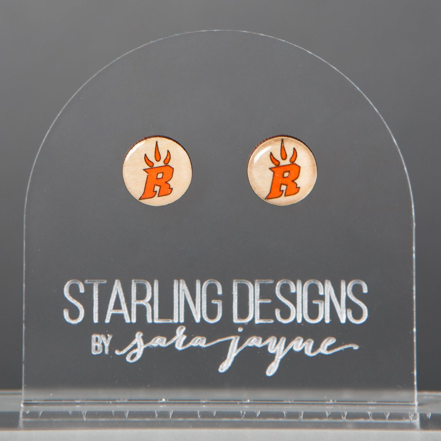 Ridge View Raptors "R" Claw stud earrings