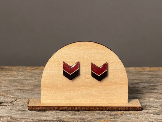 Chevron stud earrings