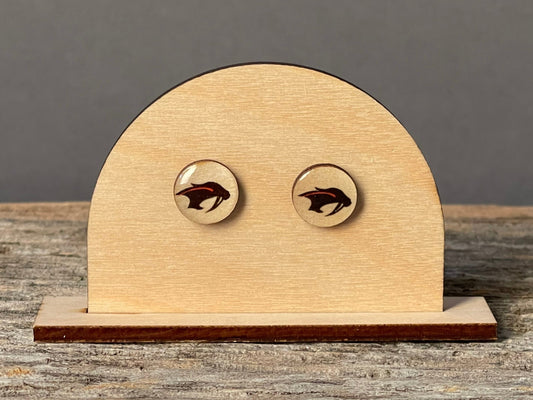Shakopee Sabers stud earrings