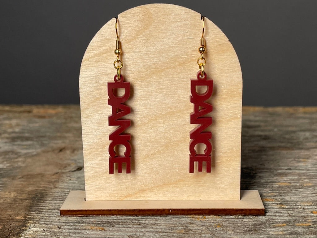 Word Dangle earrings