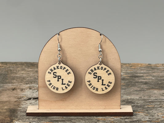 SPL Hockey Circle Dangle Earrings