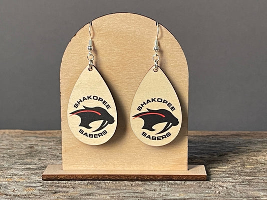 Shakopee Sabers dangle earring