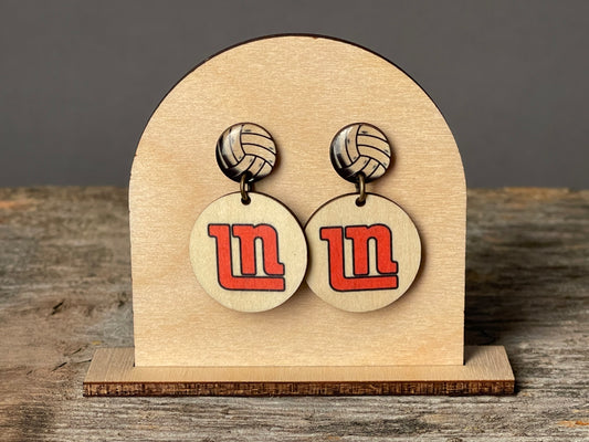 Lakeville North Volleyball dangle earrings