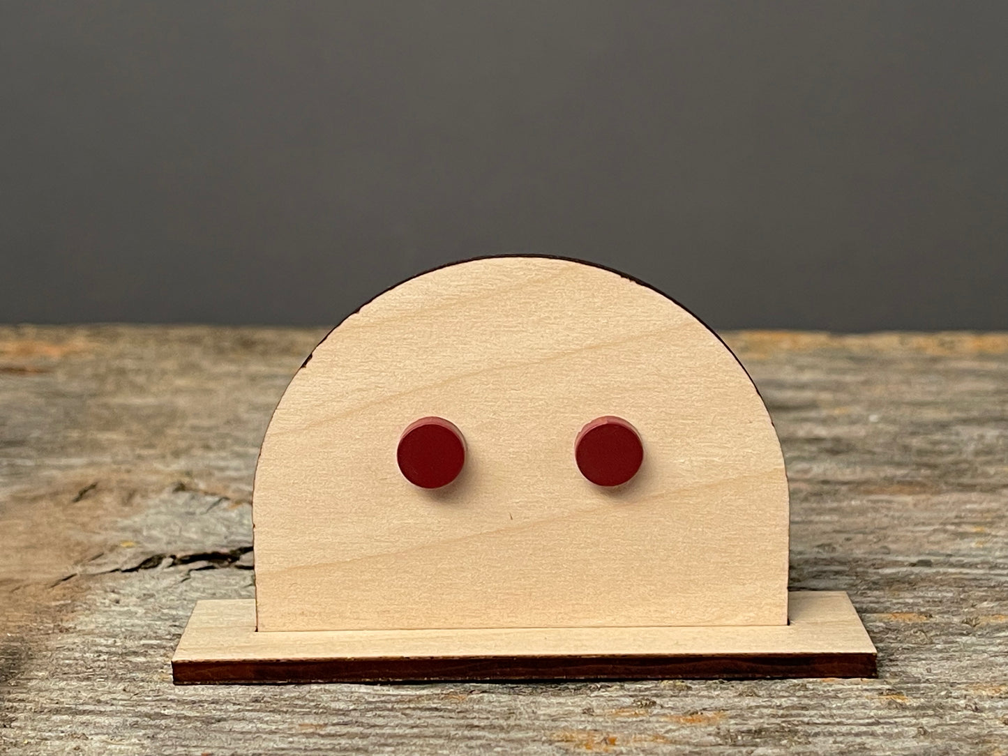 Maroon stud earrings