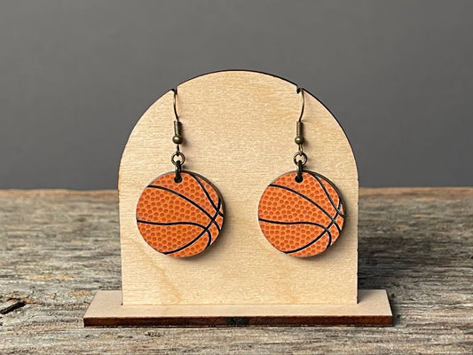 Basketball Texture dangle earrings