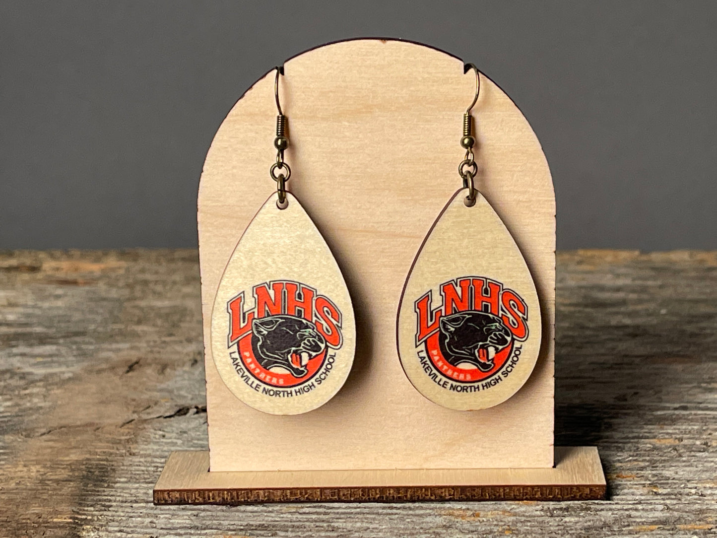 Lakeville North Teardrop dangle earrings