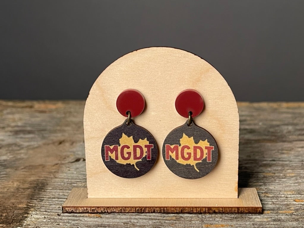 Maple Grove Matte Maroon MGDT Dangle earrings