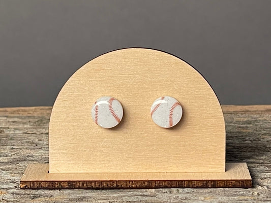 Baseball Glitter stud earrings