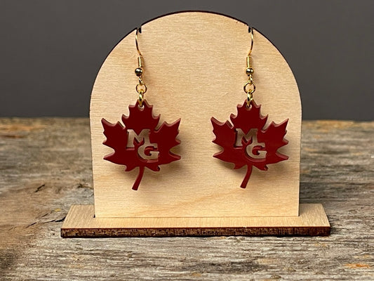 Maple Grove Leaf Dangle earrings