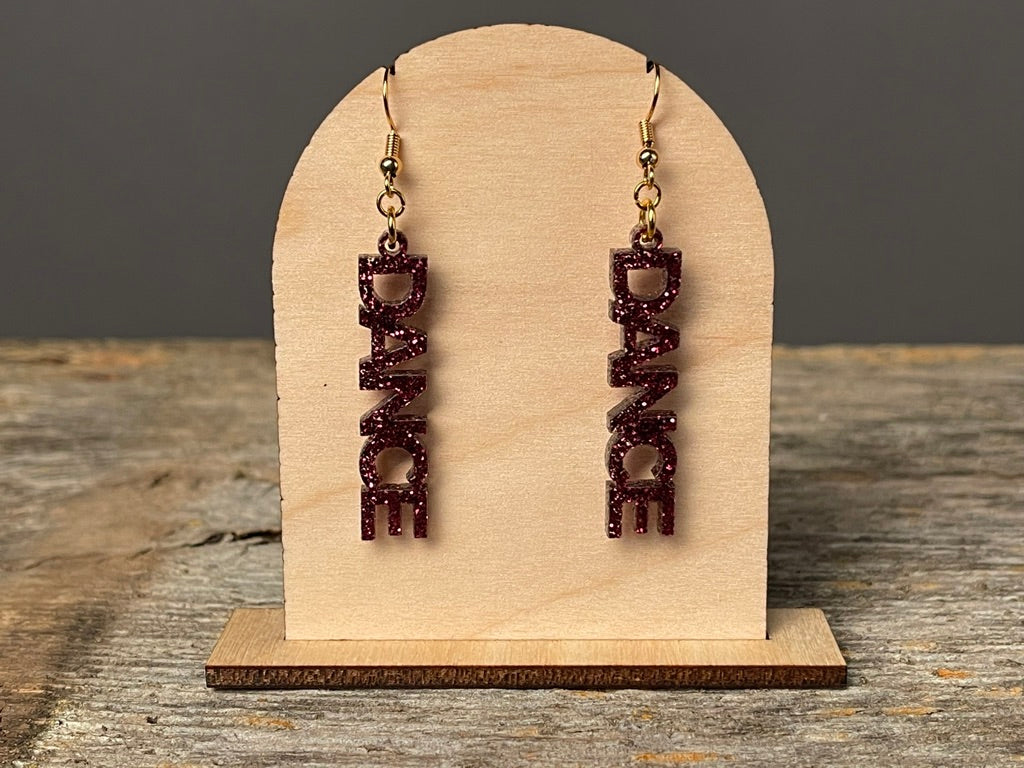 Word Dangle earrings