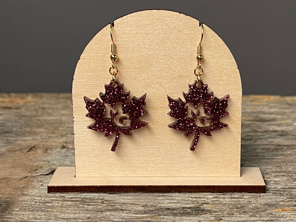 Maple Grove Leaf Dangle earrings