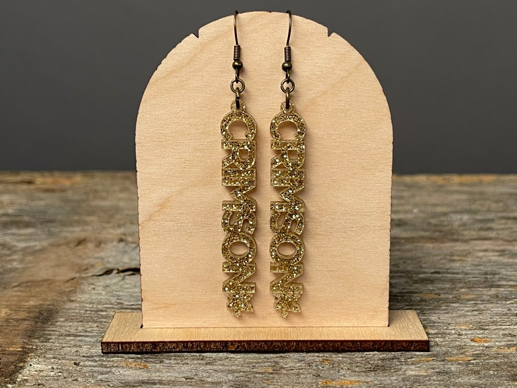 Word Dangle earrings