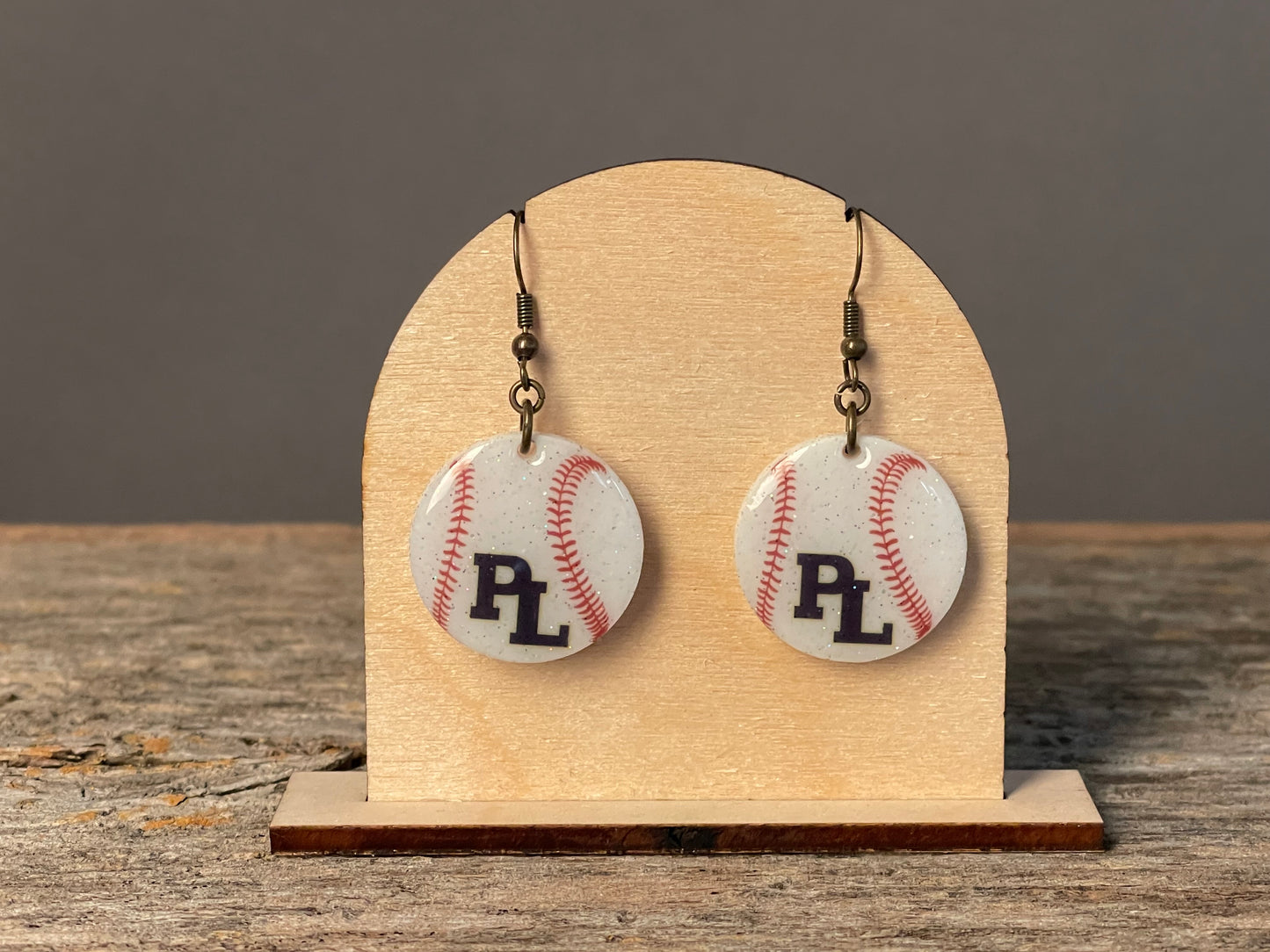 Prior Lake Baseball dangle earrings