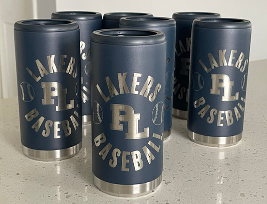 Lakers Baseball Skinny Can Cooler