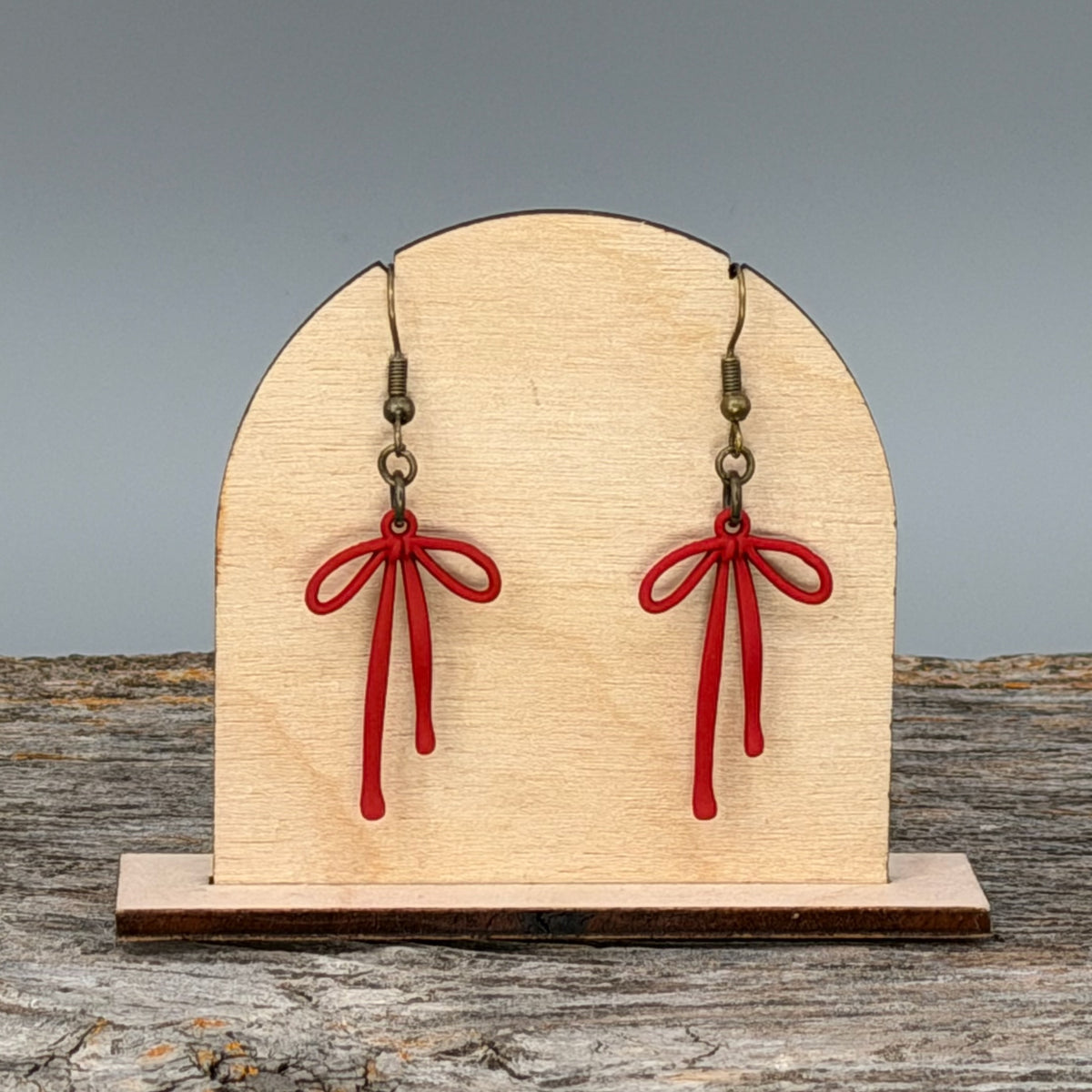 Draped Bow dangle earrings