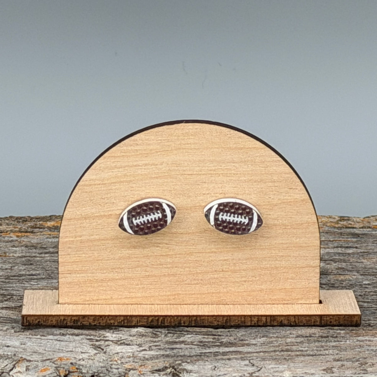 Mini Football Stud Earrings