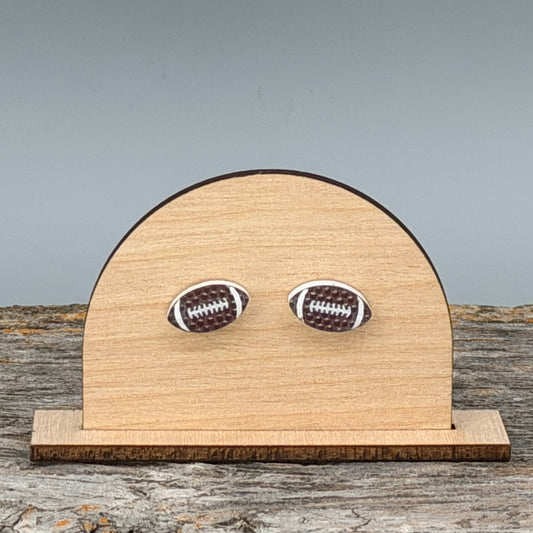 Mini Football Stud Earrings