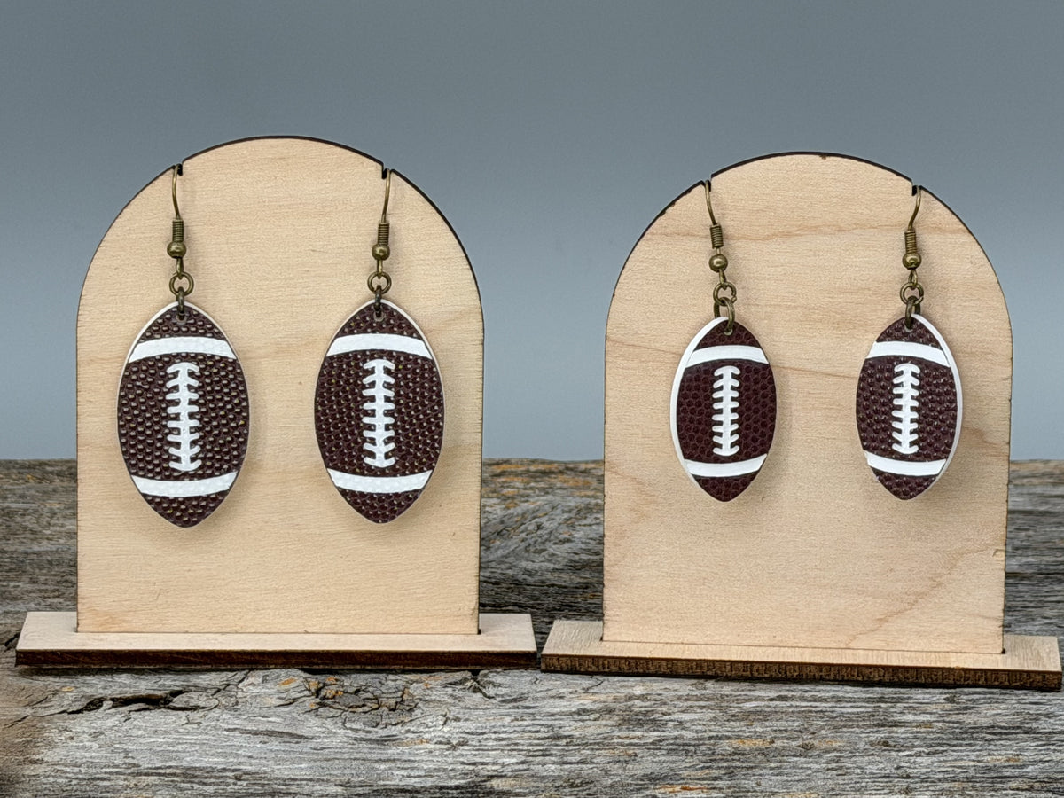 Football dangle earrings