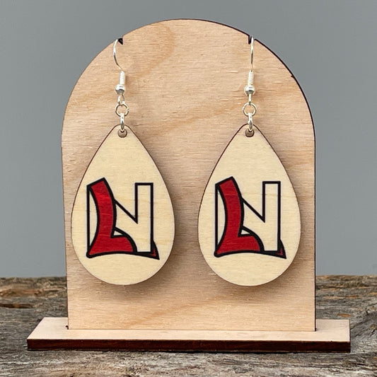 Lakeville North Baseball Teardrop Dangle Earrings