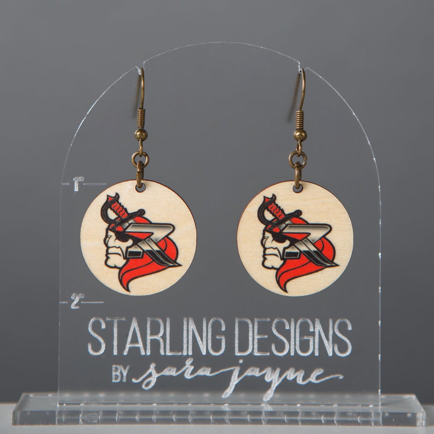East Sac Raiders Circle dangle earrings