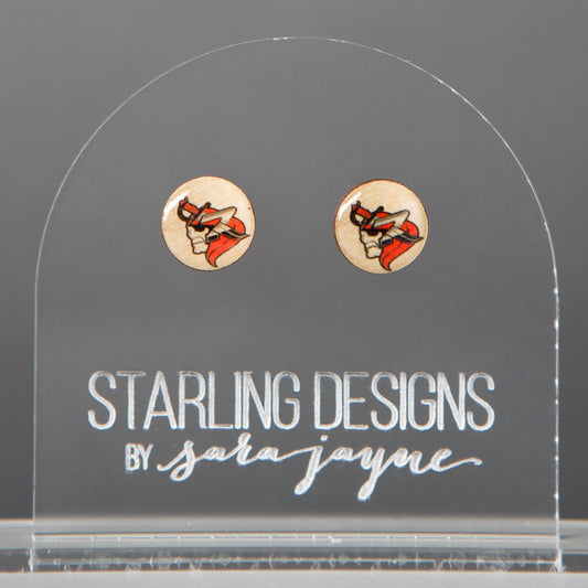 East Sac Raiders stud earrings